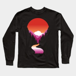 Lesbian Pride Sunset Long Sleeve T-Shirt